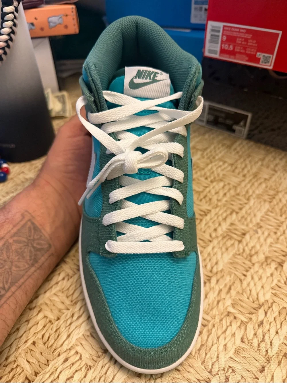 Nike Dunk Mid Bicoastal - Teal/White sz 9 mens new in box ( 2023 ) ..